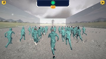 Squid Game in Snow ! Red, Green Light Level 1 iOS Android Game Walkthrough Gameplay