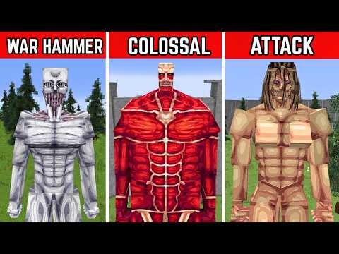 I KILLED ALL Aot Titans in Minecraft Survival !
