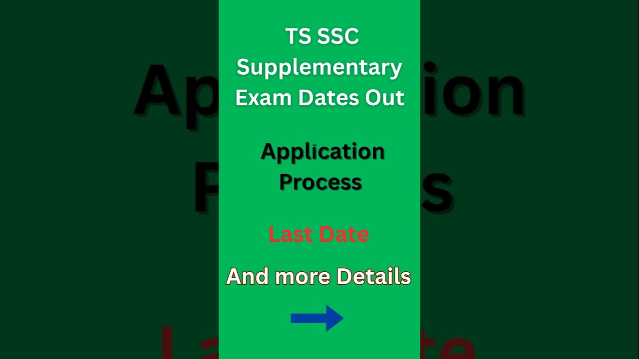 TS 10th class Supplementary Exam Dates Out 2025 | TS SSC Supplementary Exam fees