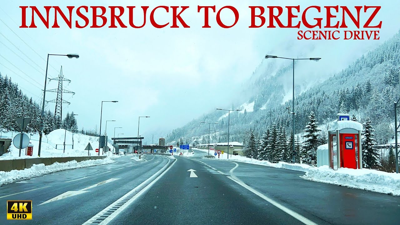 Scenic Drive: Innsbruck to Bregenz (Austria) | 4K UHD | Drive through Beautiful Alps