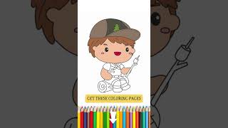 🏕️ Summer Camping Coloring for Kids (Coloring Pages in the Description)