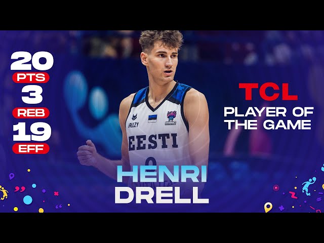 Henri DRELL 🇪🇪 | 20 PTS | TCL Player of the Game vs. Great Britain class=