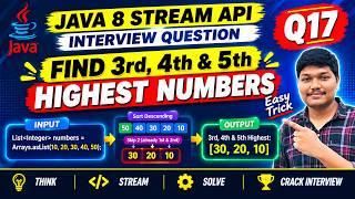 Java 8 Stream API 🔥| Find 3rd, 4th & 5th Highest Numbers(Easy Trick) | Most Asked Interview Question