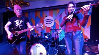 Video thumbnail of "Dirty Old Town performed by The Donkey Walnuts at Spotify NYC (360 Video) 2019-02-22"