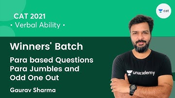 Para based Questions - Para Jumbles and Odd One Out l Winners