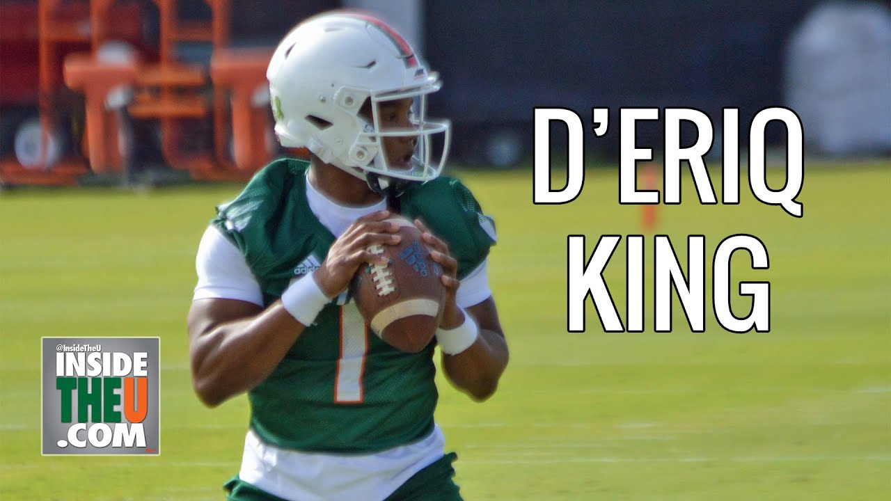 QB D'Eriq King in SECOND Practice with the Miami Hurricanes! | 2021 NFL Draft - YouTube