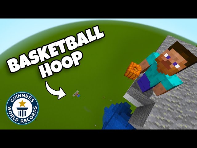 We Made The Highest Basketball Shot In Minecraft (WORLD RECORD) class=