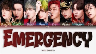 ATEEZ - Emergency [ПЕРЕВОД НА РУССКИЙ/КИРИЛЛИЗАЦИЯ Color Coded Lyrics]