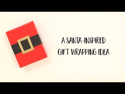 Santa Belt Gift Wrap | Christmas Gift Wrapping Ideas (Long Version)