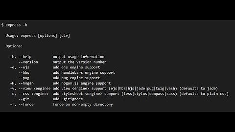 How to use Express Generator to create a web application template (with express dependencies)