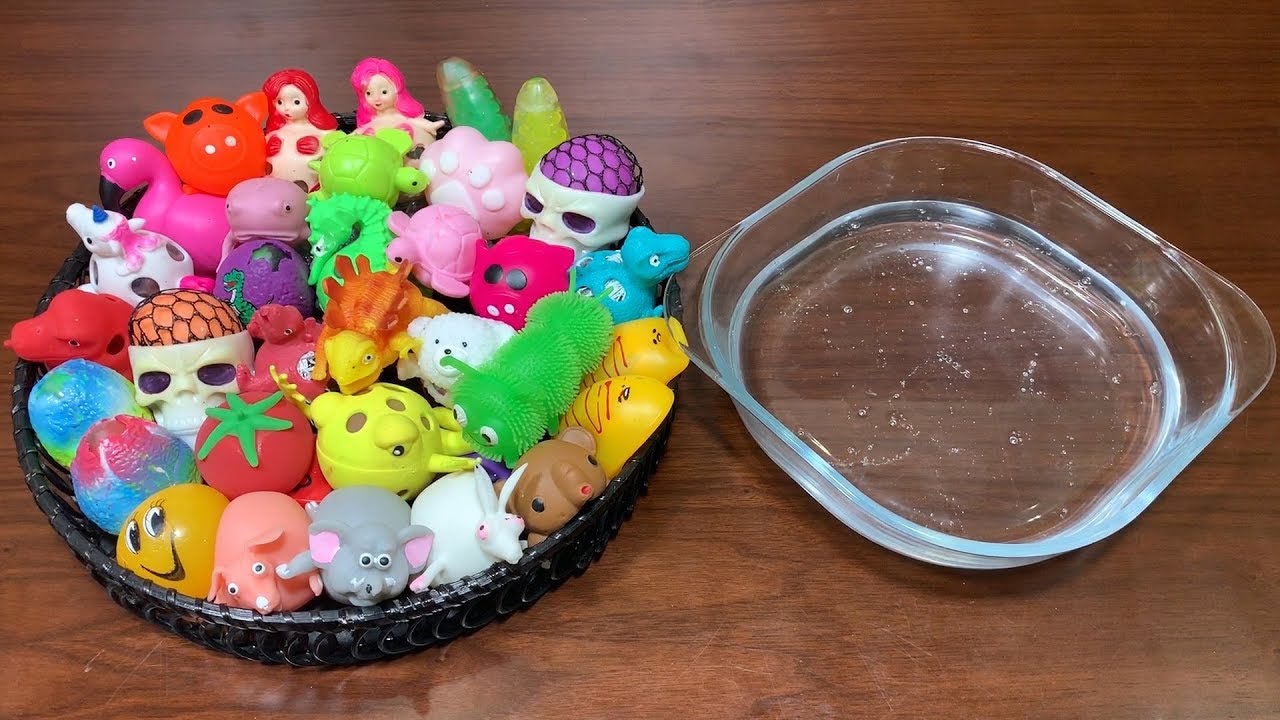 Festival of Colors !! Mixing StressBalls Into Clear Slime !! Satisfying Slime Smoothie 