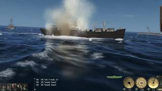 Silent Hunter 3 Type XXI u-boat vs big convoy