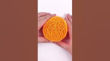 🍪 Yellow Oreo Taba Squishy: Real vs. Fake Fun! 🧡 #StressRelief #diytoys