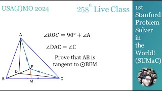 USAMO Tutor 2024 Solutions for Problem 5, USAJMO Q6 AIME, AMC 12/10/8 Course Walkthrough Preparation