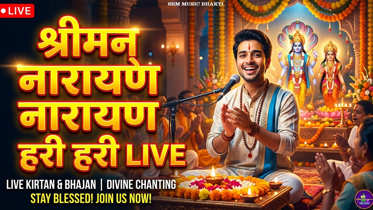 LIVE : बृहस्पतिवार स्पेशल: विष्णु मंत्र - Vishnu Mantra श्रीमन नारायण हरि हरि | Shriman Narayan Hari