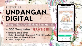 CARA MEMBUAT UNDANGAN ULANG TAHUN DIGITAL PERNIKAHAN & LAMARAN MENGGUNAKAN HP - GRATIS & LENGKAP