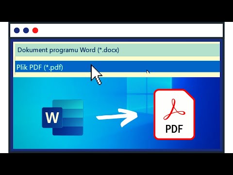 Jak zapisać dokument WORD.docx jako PDF (nowy Office) | Poradnik 💡