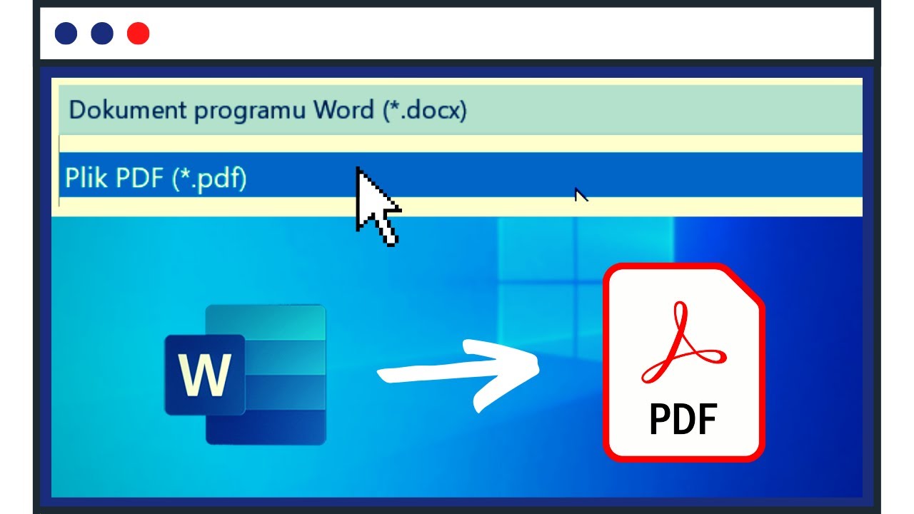Jak zapisać dokument WORD.docx jako PDF (nowy Office) Poradnik 💡 YouTube