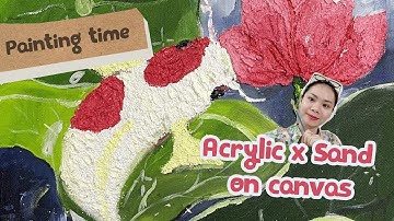 | Acrylic x Sand Painting | Vẽ tranh cát "Cá chép trông trăng"