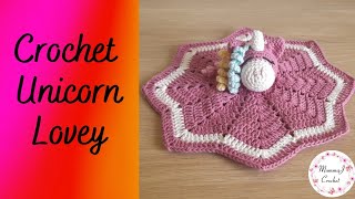 Crochet Unicorn Lovey, How To Crochet A Unicorn Lovey Security Blanket [Crochet Lovey]