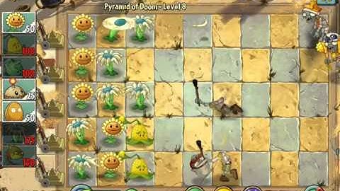 Plants vs  Zombies 2 Pyramid of Doom Level 08 ios iphone gameplay
