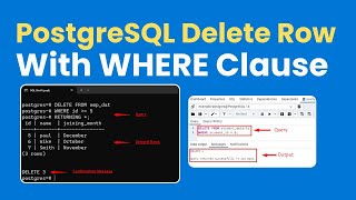 PostgreSQL delete row with WHERE clause 2025 | PostgreSQL delete row by ID