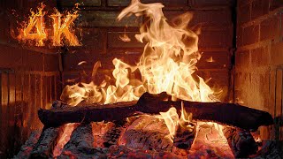 🔥Fireplace 4K UHD & Fire Crackling Sounds🔥3 Hours Fireplace Sounds for Sleep, Relax, Study, Meditate
