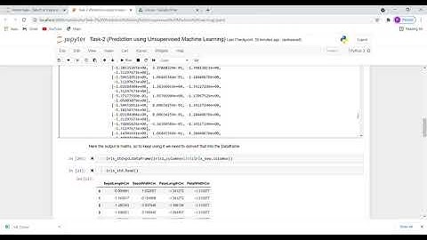 ||Task 2 Prediction Using Unsupervised Machine Learning||Jupyter Notebook