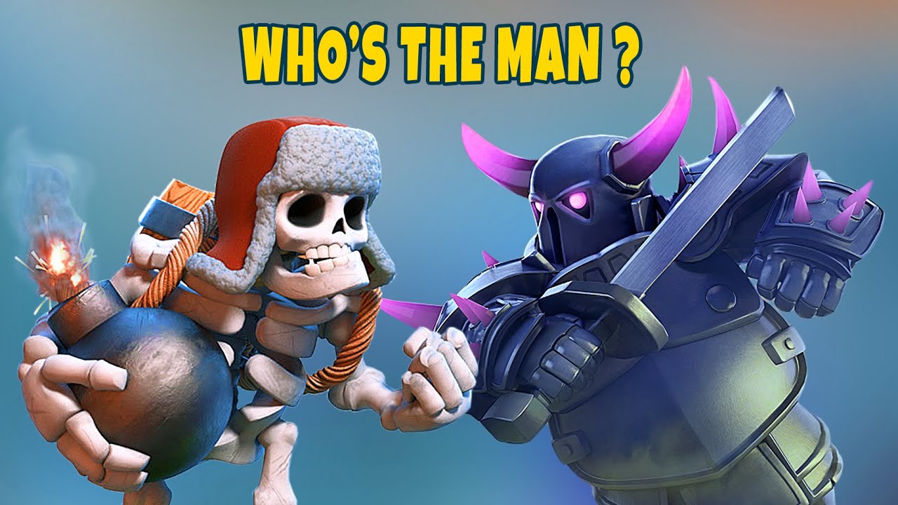 CLASH ROYALE!!! PEKKA VS GIANT SKELETON,, WHO'S EFECTIVE?? YouTube