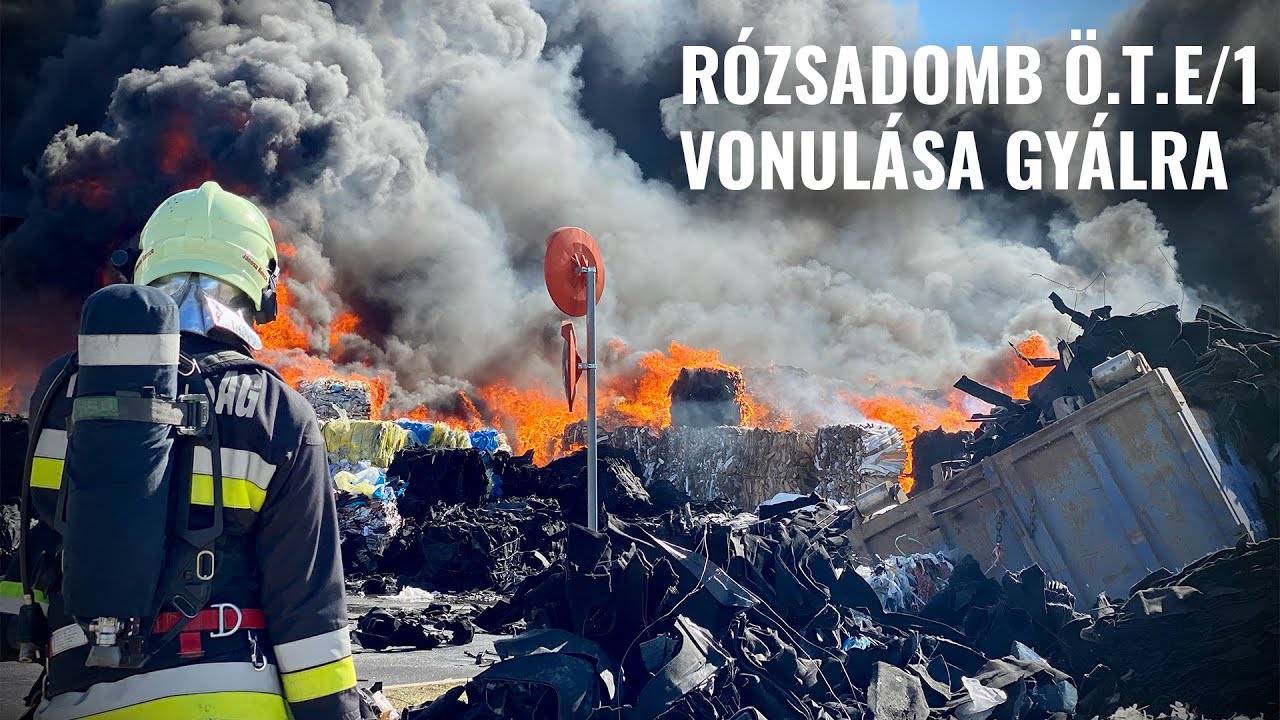 Rózsadomb Ö.T.E/1 vonulása a gyáli hulladéktűzhöz