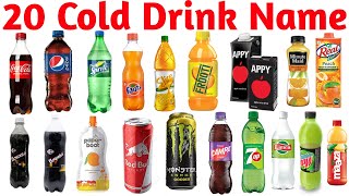 कोल्ड ड्रिंक्स के नाम सीखो | 20 Cold Drink Names with Picture &amp; Sound for Kids Fun Video