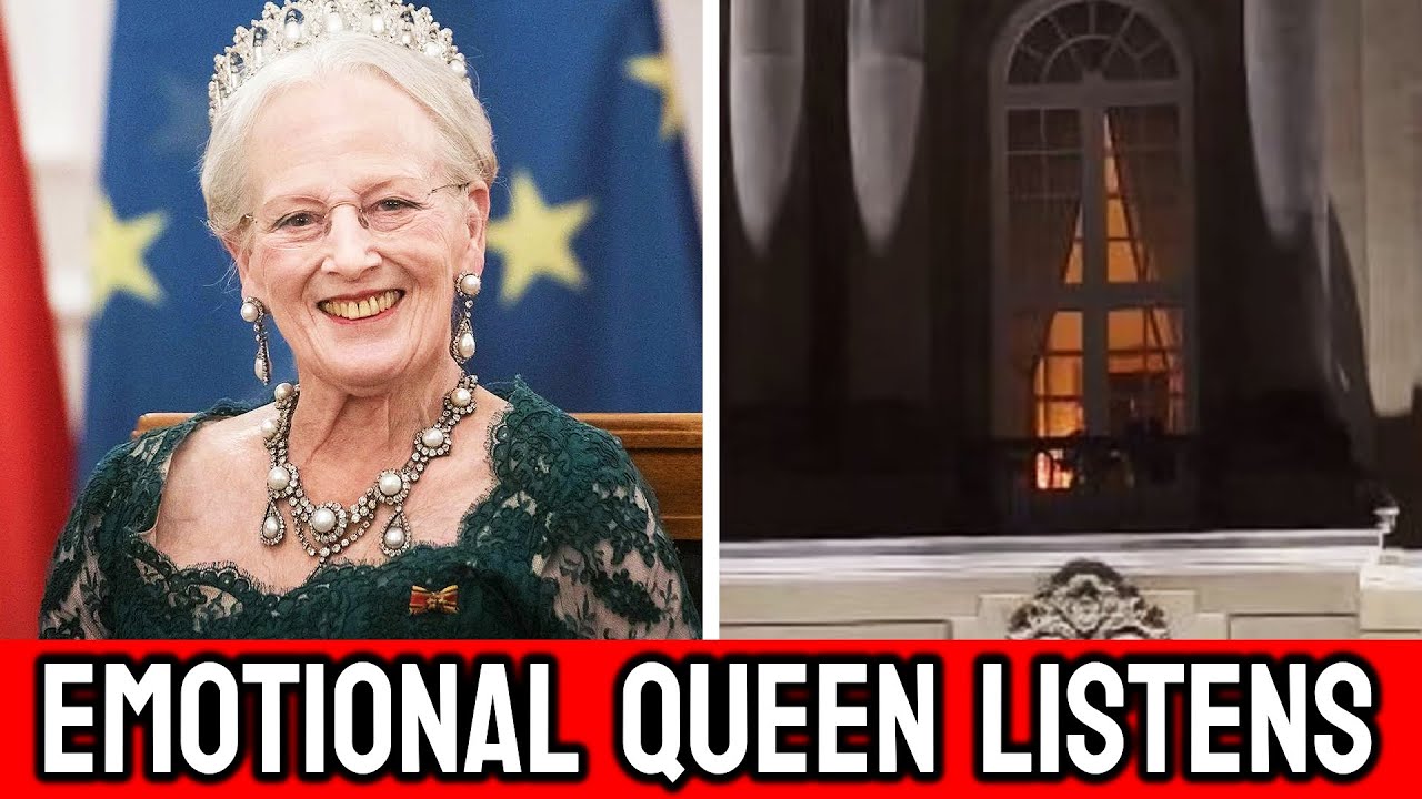 Queen Margrethe was seen listening to the public sing to her on the eve