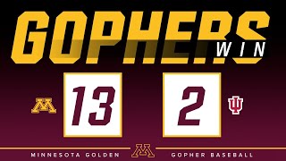 Highlights: Gopher Baseball Wins Game 2 of Series Against Indiana