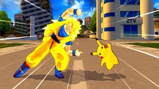 Pikachu and Goku SSJ3 FUSION | PIKACHU ON SSJ STEROIDS | DBZ Tenkaichi 3 (MOD) screenshot 5