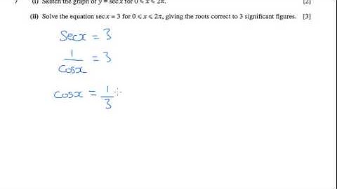 C3 2007 June q7ii - A2 Maths - Trigonometry