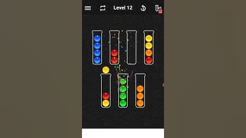 Ball sort colour water puzzle  level 12 / puzzle solutions