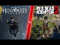 Hogwarts legacy vs rdr2  direct comparison attention to detail  graphics pc ultra 4k