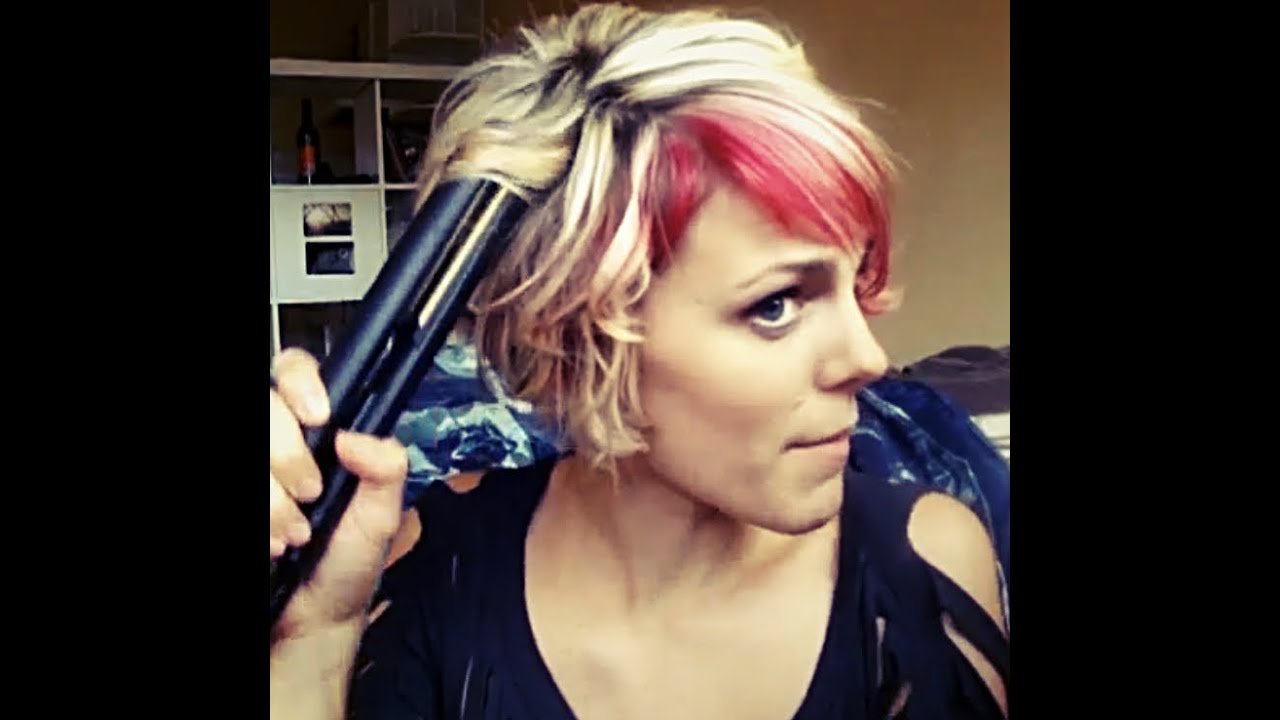 How To Curl Short Hair With A Flat Iron Youtube