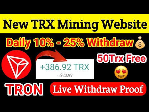 Free New Cloud Mining App 2022 | 1000Trx Free | Trx New Trx Sites Today | New Tron Mining Site