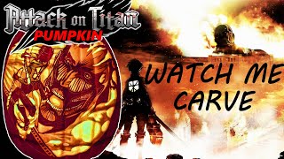 Carving a Attack On Titan Pumpkin