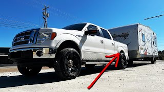 The CHEAPEST way to fix 'SQUAT' when TOWING! (Easy Fix)