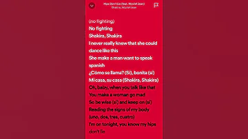 SHAKIRA WYCLEF JEAN HIPS DON T LIE LYRICS Shakira Wyclefjean Lyrics Lyricvideo 