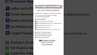 Property Registration Process In Noida & Greater Noida / Sale Deed / Noida Authority 2026 #noida
