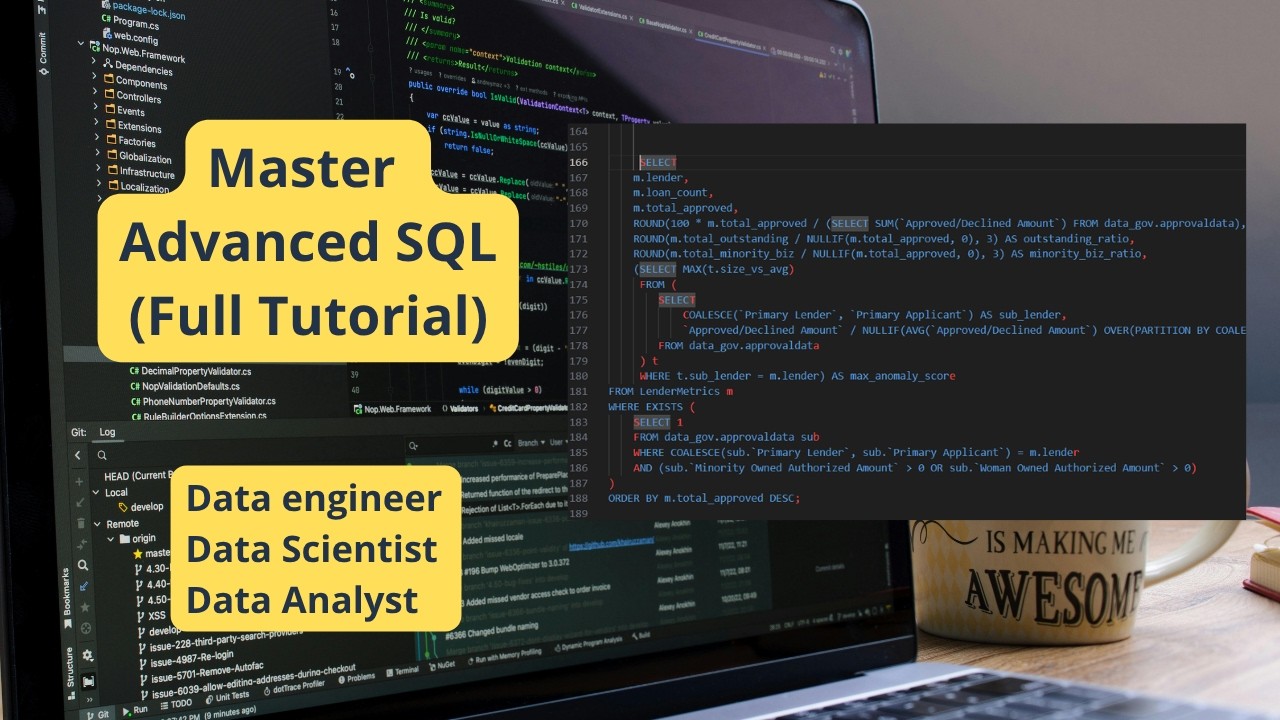 Advanced SQL Tutorial for Data Analysts & Data Engineers | CTEs, Window ...