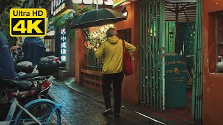 【Rainy day walk 4K】Early morning commute on weekdays in Shanghai, weather conditions: light rain