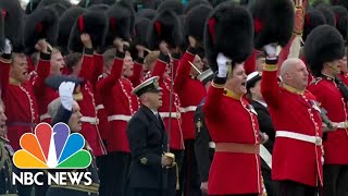 Watch: King Charles III and Queen Camilla receive royal salute