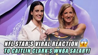 NFL star goes viral after posting reaction to Caitlin Clark's WNBA salary