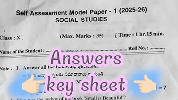 💯 social studies Self assessment model 1real question paper class 10th social self assessment modelv