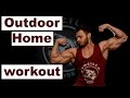 Ultimate Outdoor/home Workout full routine ! Make your own resistance band!