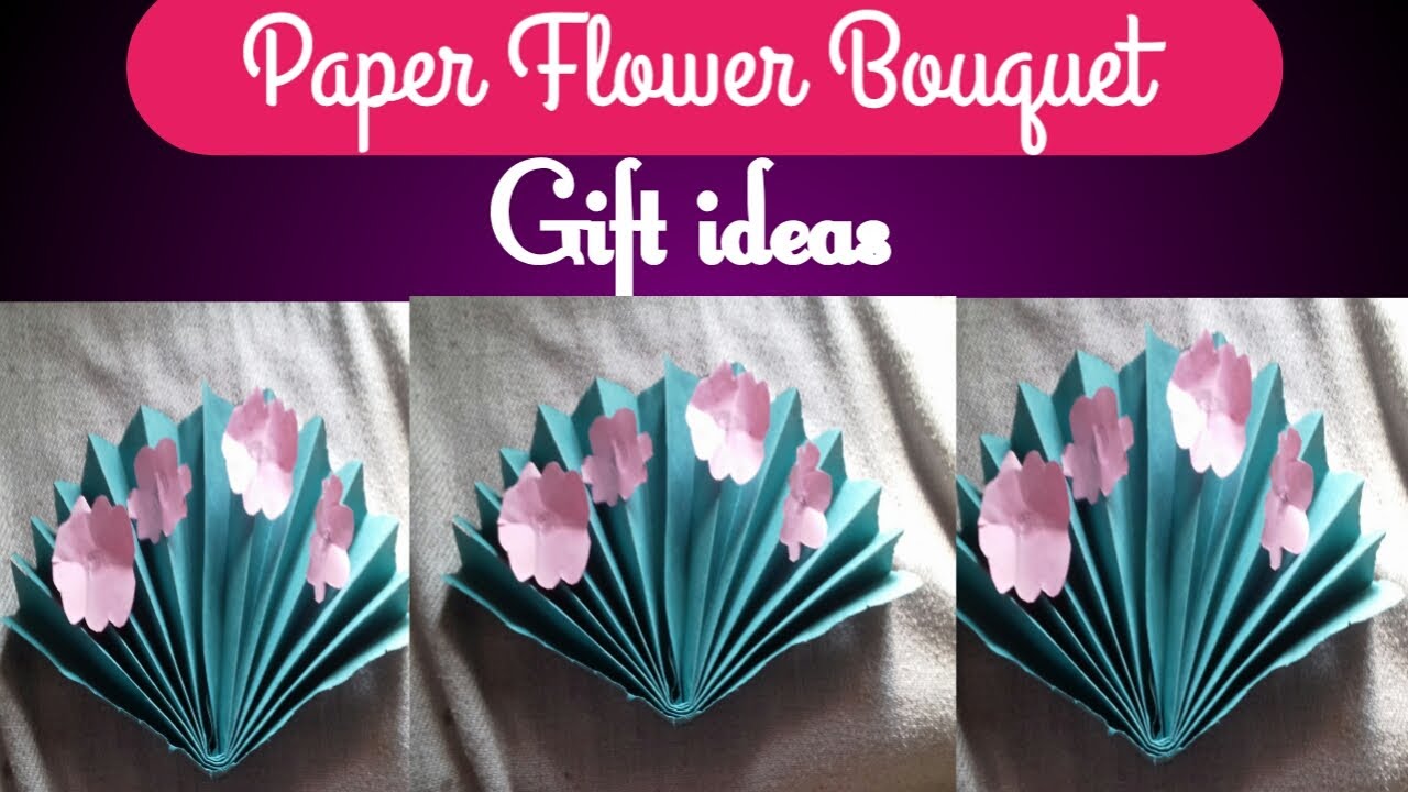 DIY Paper Flower BOUQUET Birthday Gift ideas Flower Bouquet making at